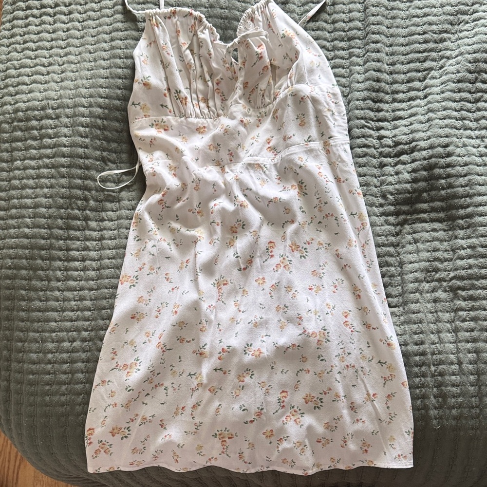 RVCA White Floral Strappy Dress